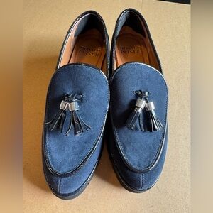 Donald J. Pliner Navy Tassel Loafers